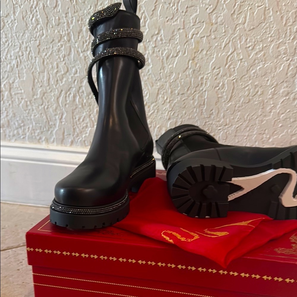 Rene Caovilla Cleo Snake Chelsea Boots 37